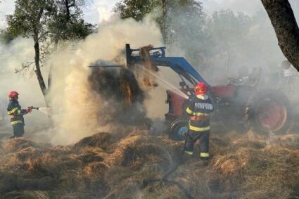 Pompierii caransebeşeni, intervenţie cu trei echipaje la un incendiu la Vârciorova