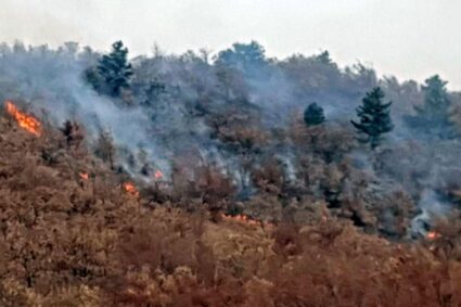 Elicopterul SMURD de la Caransebeş, solicitat la un incendiu în zona Oraviţa – Marila