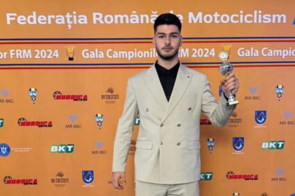 La 17 ani, Casian Ivan din Caransebeș, pe podium la Gala Campionilor Federației Române de Motociclism