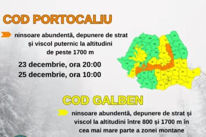 Cod Galben și Portocaliu până la Crăciun, în Caraș-Severin